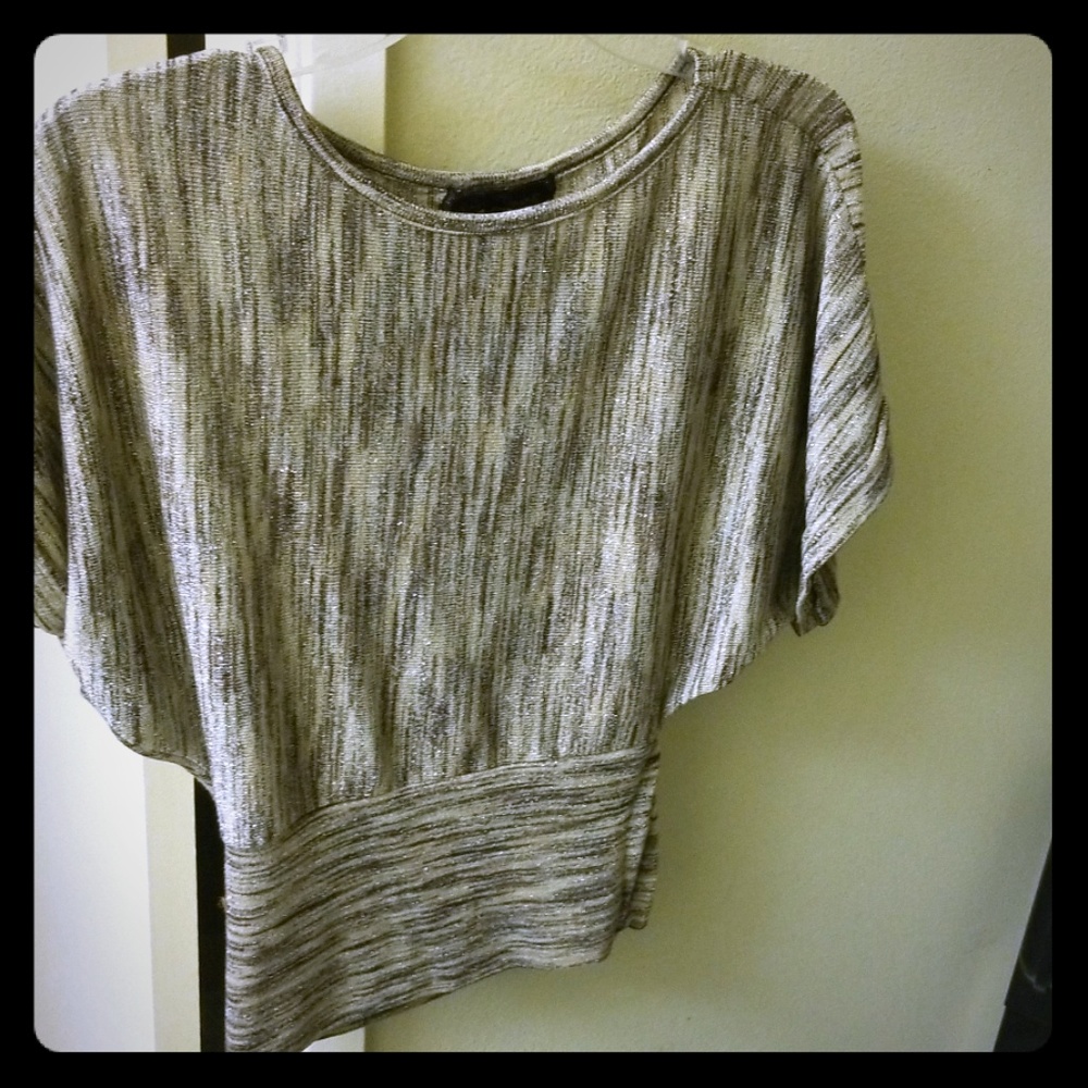 Almost Famous Brown/Tan Short Sleeve Blouse